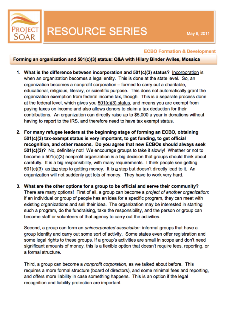 Broadening Scope as an Ethnic Community-Based Organization (ECBO)