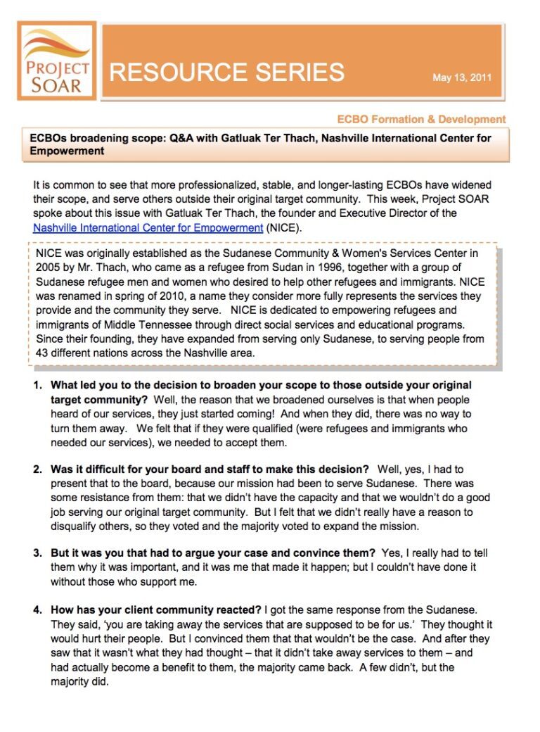 Forming a 501c3 as an Ethnic Community-based Organization