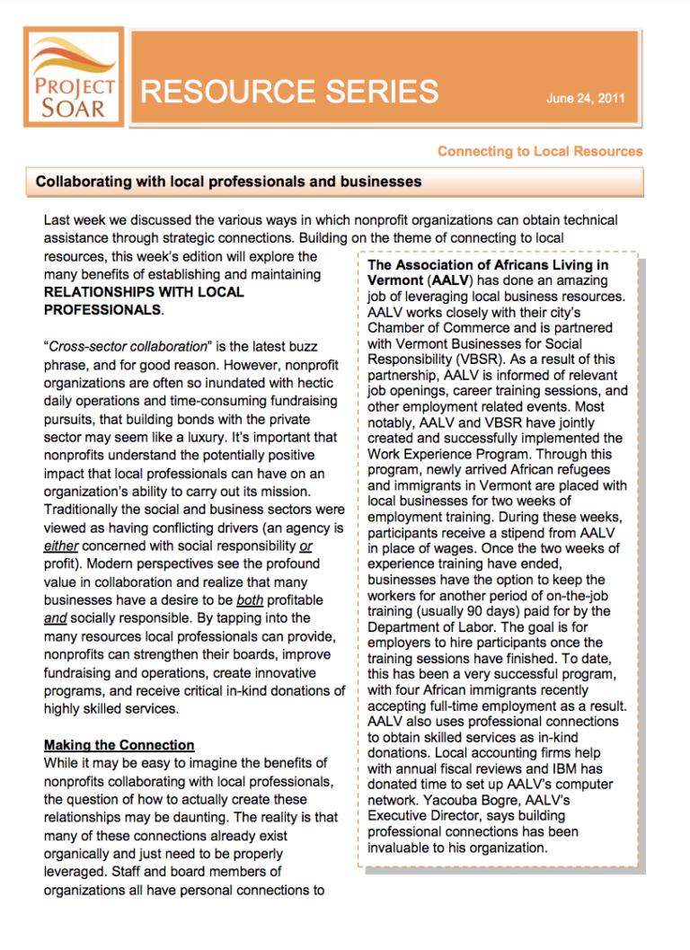 Connecting to Businesses