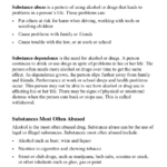 Substance Abuse or Dependence