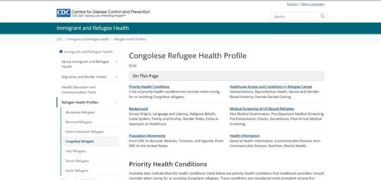 Congolese Refugee Health Profile
