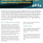 8 Tips for Using Logic Models to Improve Project Design and M&E, with Case Study