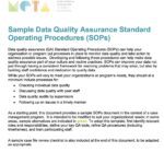 Sample Data Quality Assurance Standard Operating Procedures (SOPs)