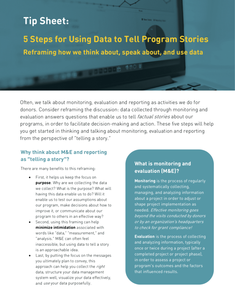5 Steps for Using Data to Tell Program Stories