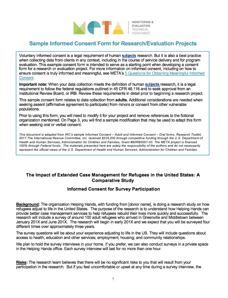 Sample Informed Consent Form