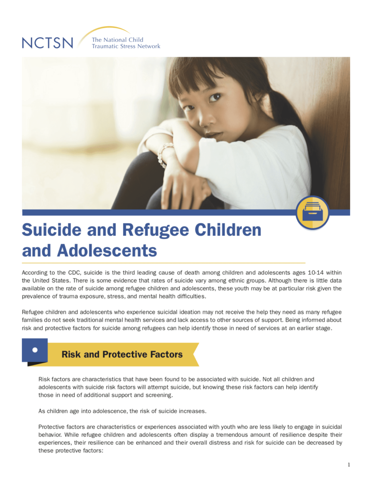 Suicide and Refugee Children and Adolescents