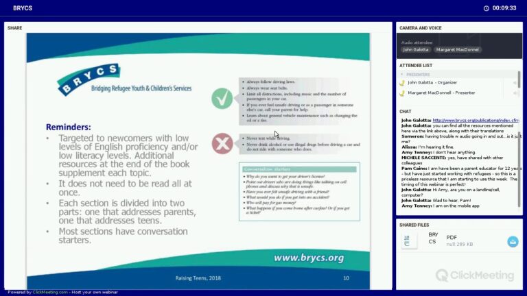 Raising Teens in a New Country: Using the BRYCS Guide in Your Work with Refugee Families