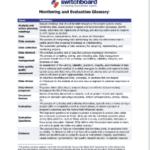 Monitoring and Evaluation Glossary