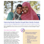 Improving Gender Equality through Basic Gender Analysis