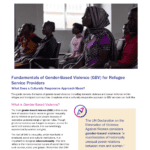 Fundamentals of Gender-Based Violence (GBV) for Refugee Service Providers: What Does a Culturally Responsive Approach Mean?