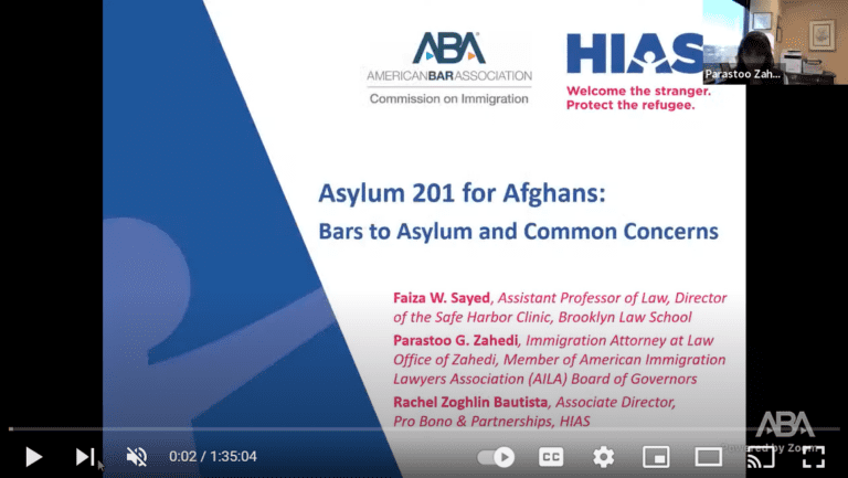 Asylum for Afghans 201: Bars to Asylum and Common Concerns