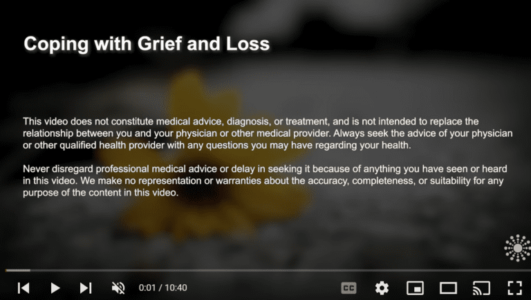Coping with Grief and Loss