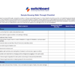 Sample Housing Walk-Through Checklist