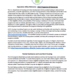 Operation Allies Welcome: Housing and Urban Development (HUD) Programs & Resources