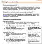 Obtaining Corporate Sponsors