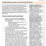 Finding Prospective Donors – Private Funders and Foundations