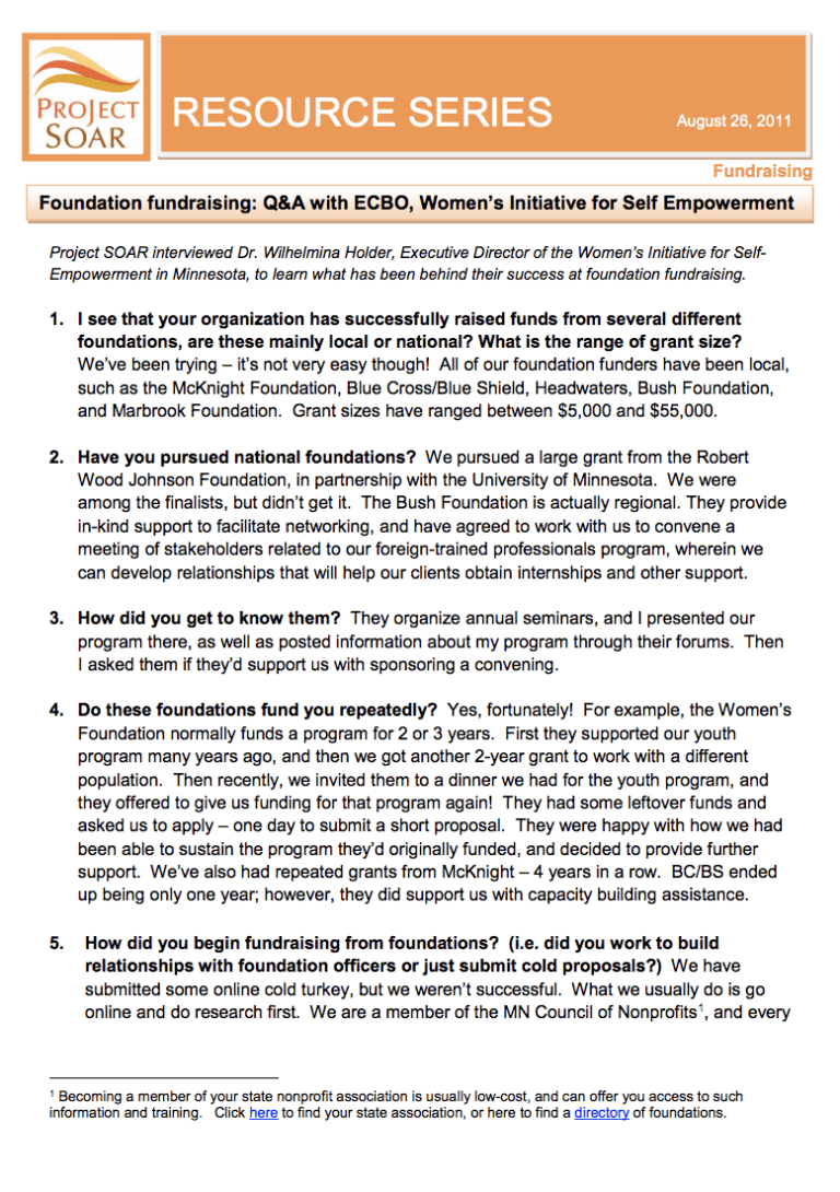 ECBO Fundraising Q&A