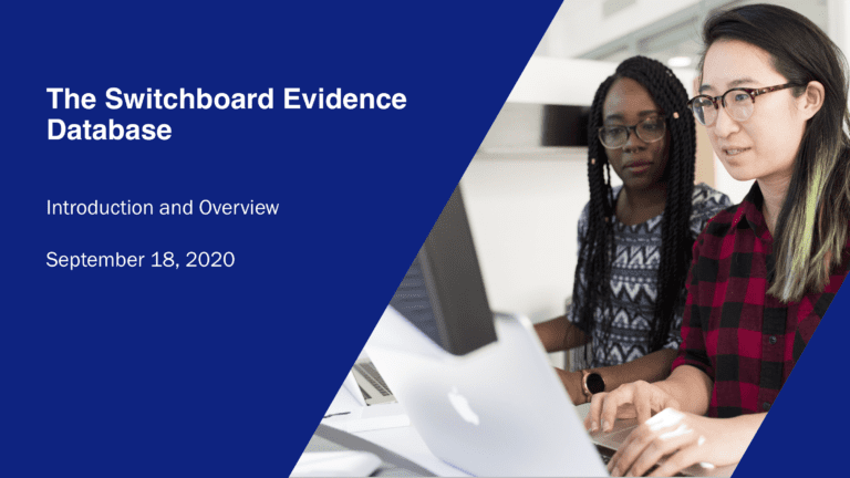 Introducing the Switchboard Evidence Database