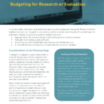 Budgeting for Research and Evaluation Tipsheet & Checklist