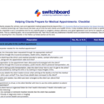 Helping Clients Prepare for Medical Appointments: Checklist