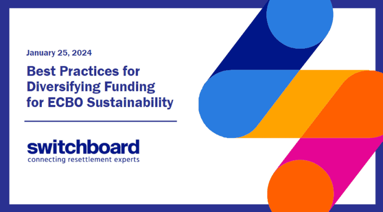 Best Practices for Diversifying Funding for ECBO Sustainability