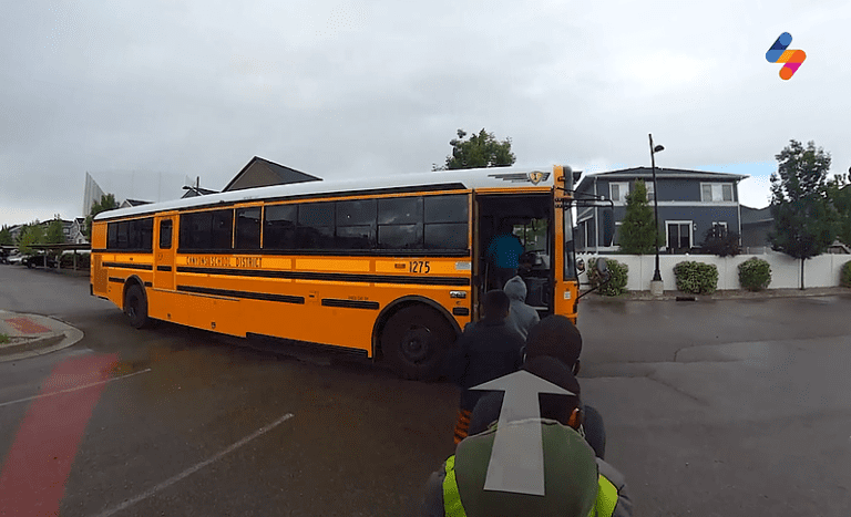 Taking a School Bus Virtual Reality 360 Video