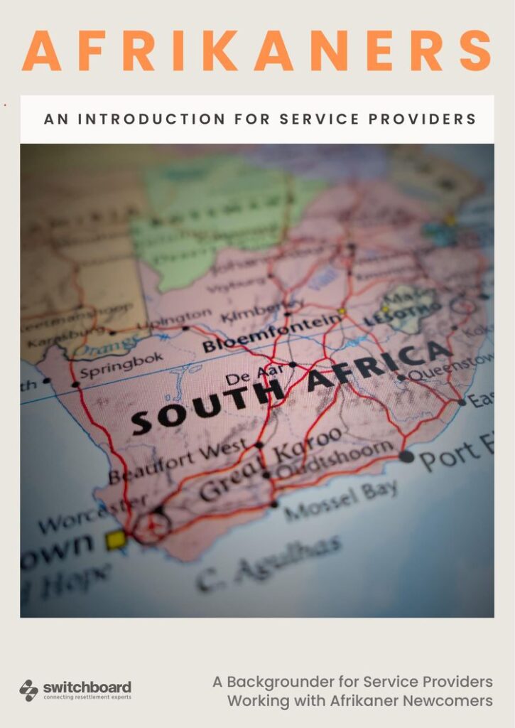 Image of the country of South Africa on a map.