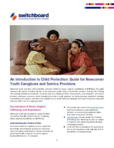 An Introduction to Child Protection: Guide for Newcomer Youth ...
