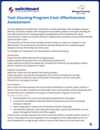 20260116-Written Resource - Tool - Housing Program Cost-Effectiveness Assessment - 20260116