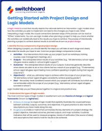 20260512-Written Resource - Getting Started with Project Design and Logic Models (Tip Sheet) - 20260512