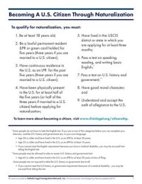 Becoming A U.S. Citizen Through Naturalization Becoming A U.S. Citizen Through Naturalization