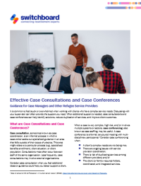 Effective Case Consultations and Case Conferences