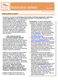 Finding Skilled Volunteers