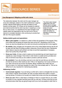 SOAR_Tip Sheet_Mitigating Conflict with Clients